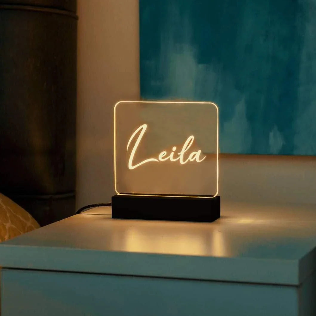 Customize Square Name Lamps