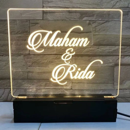 Customize Square Name Lamps